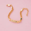 Boy And Girl's Birthstone Name Bracelet - Glaxias
