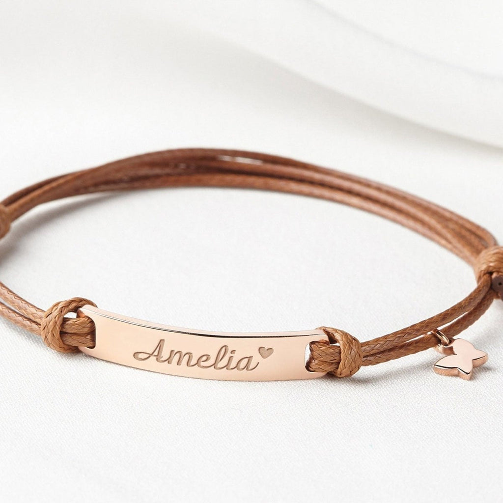 Braided Rope Baby Name Bracelet - Glaxias