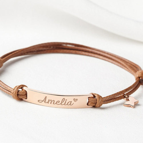 Braided Rope Baby Name Bracelet - Glaxias