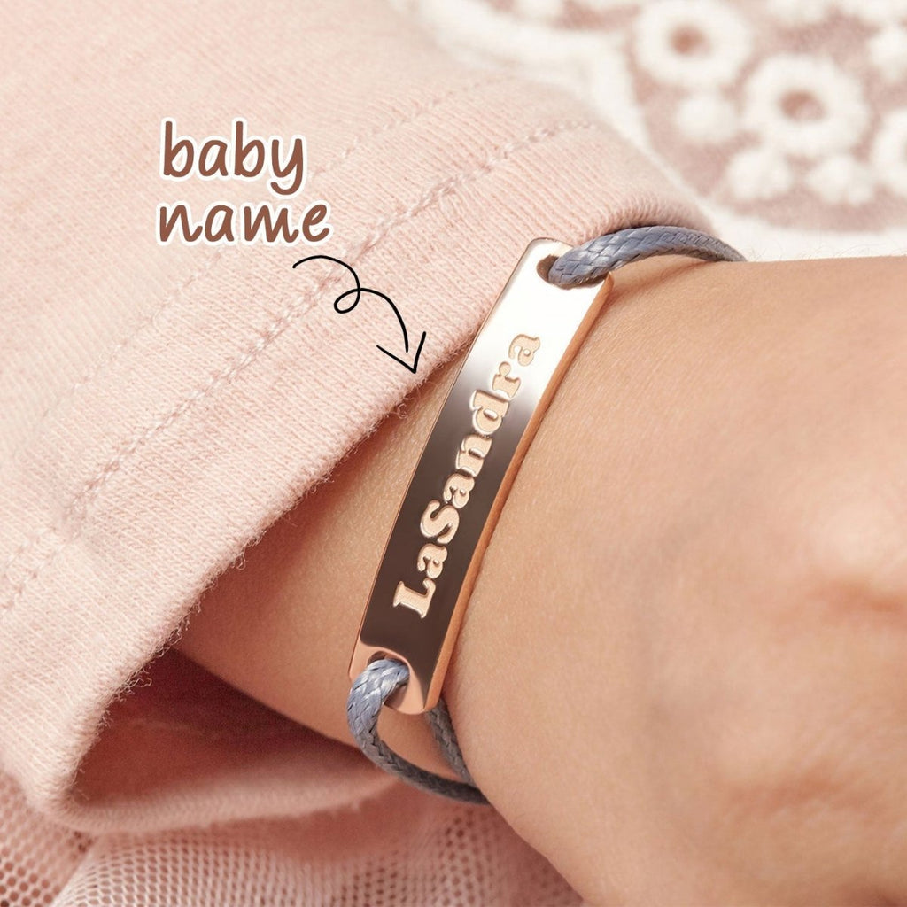Braided Rope Baby Name Bracelet - Glaxias