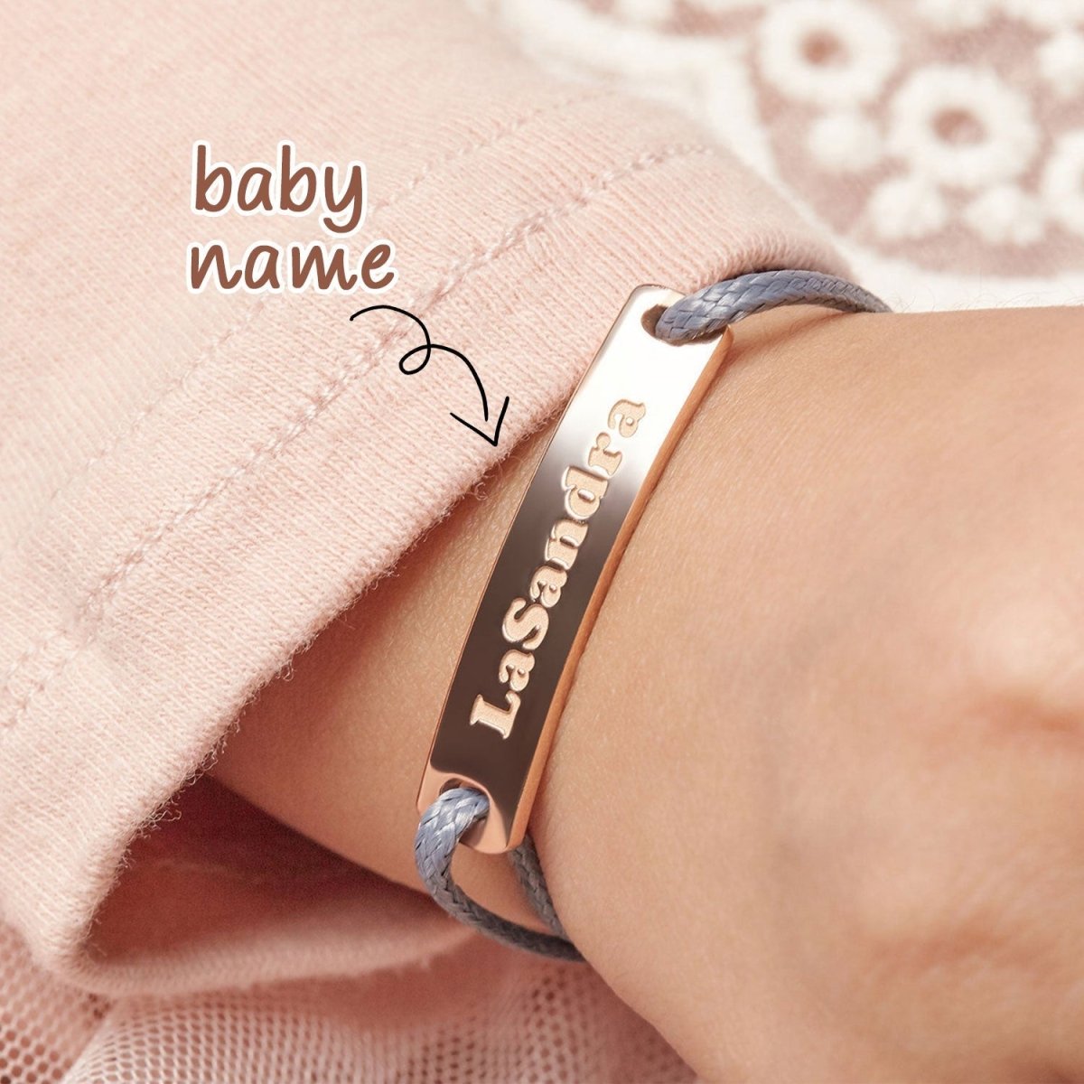 Braided Rope Baby Name Bracelet - Glaxias