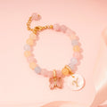 Candy Jade Personalized Baby Initial and Birthstone Bracelet - Glaxias