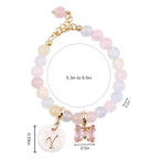 Candy Jade Personalized Baby Initial and Birthstone Bracelet - Glaxias