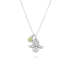 Children's Birth Flower Birthstone Necklace - Glaxias
