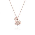 Children's Birth Flower Birthstone Necklace - Glaxias