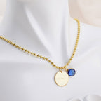 Childrens Birthstone Engravable Necklace - Glaxias