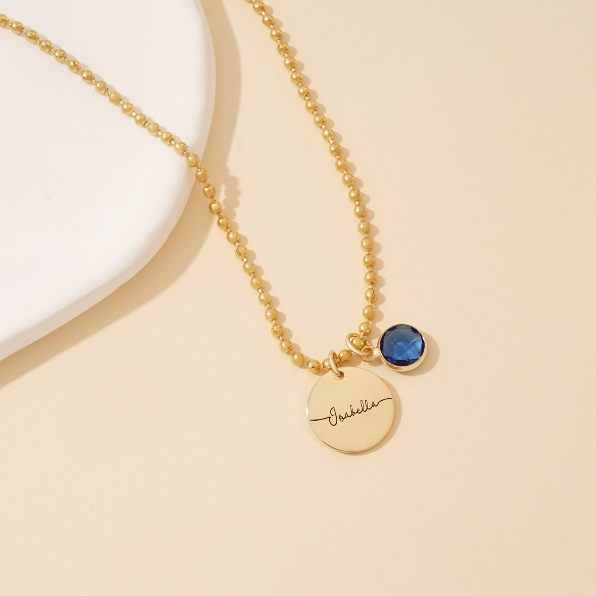 Childrens Birthstone Engravable Necklace - Glaxias