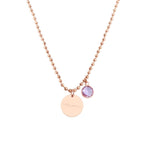 Childrens Birthstone Engravable Necklace - Glaxias
