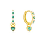 Children's Birthstone Huggie Earrings - Glaxias