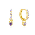Children's Birthstone Huggie Earrings - Glaxias