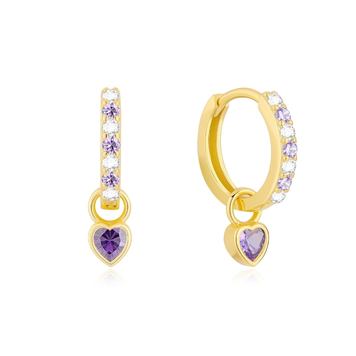 Children's Birthstone Huggie Earrings - Glaxias