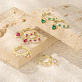 Children's Birthstone Huggie Earrings - Glaxias