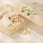 Children's Birthstone Huggie Earrings - Glaxias