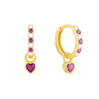 Children's Birthstone Huggie Earrings - Glaxias