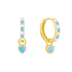 Children's Birthstone Huggie Earrings - Glaxias