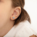 Children's Birthstone Stud Earrings - Glaxias