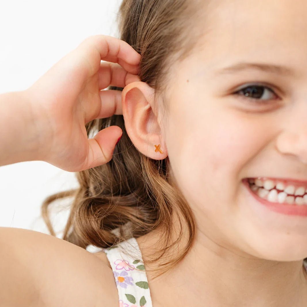 Children's Cross Earrings - Glaxias