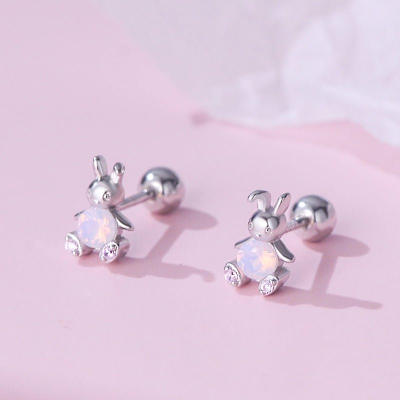 Children's Crystal Bunny Earrings - Glaxias