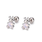 Children's Crystal Bunny Earrings - Glaxias