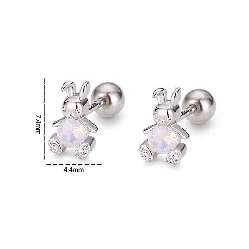 Children's Crystal Bunny Earrings - Glaxias