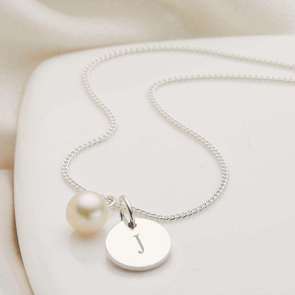 Childrens Initial Disc Necklace - Glaxias