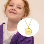 Childrens Initials Disc Necklace - Glaxias