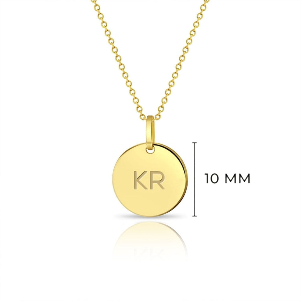 Childrens Initials Disc Necklace - Glaxias