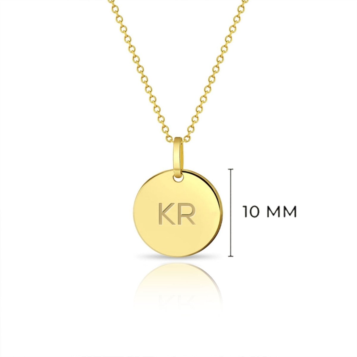 Childrens Initials Disc Necklace - Glaxias