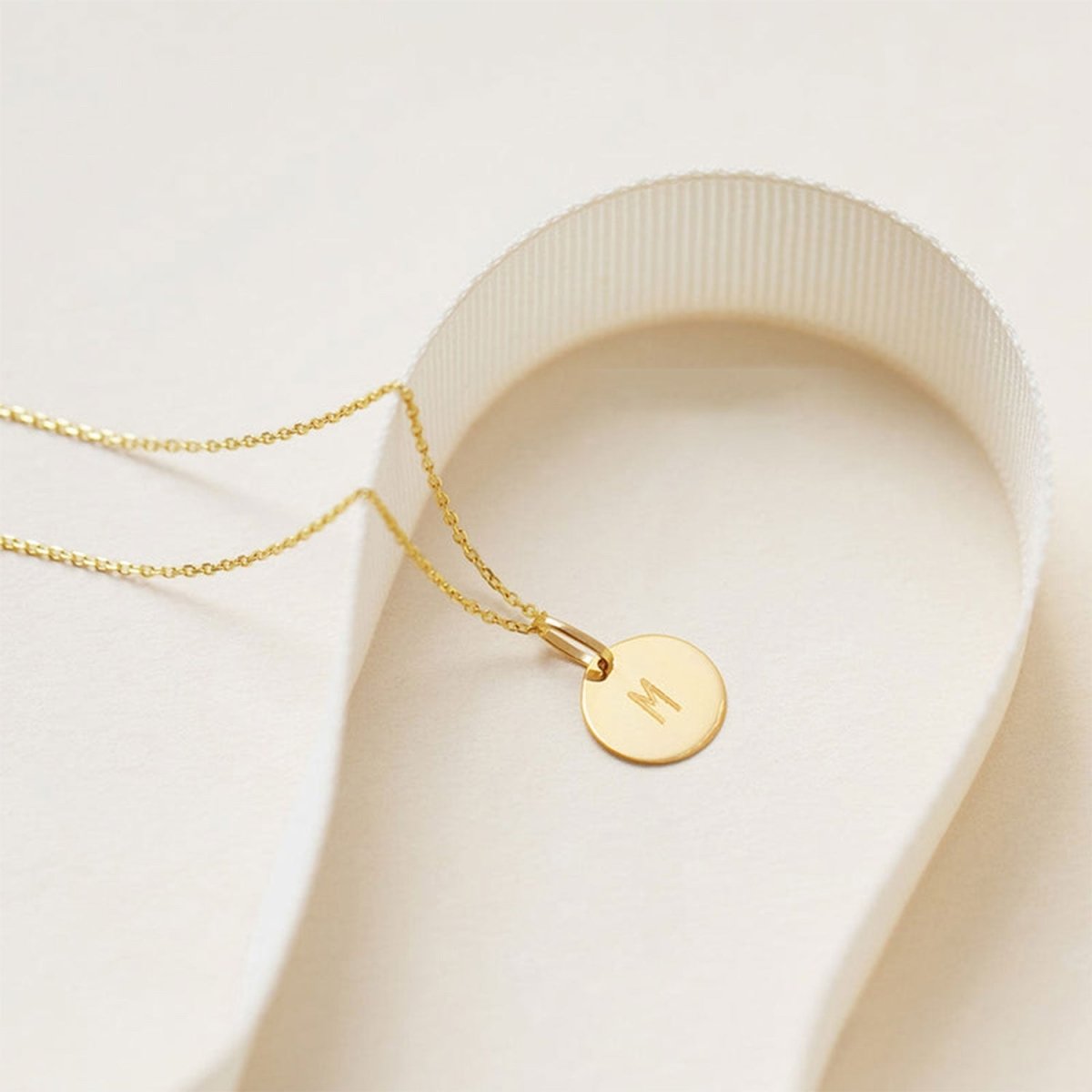 Childrens Initials Disc Necklace - Glaxias