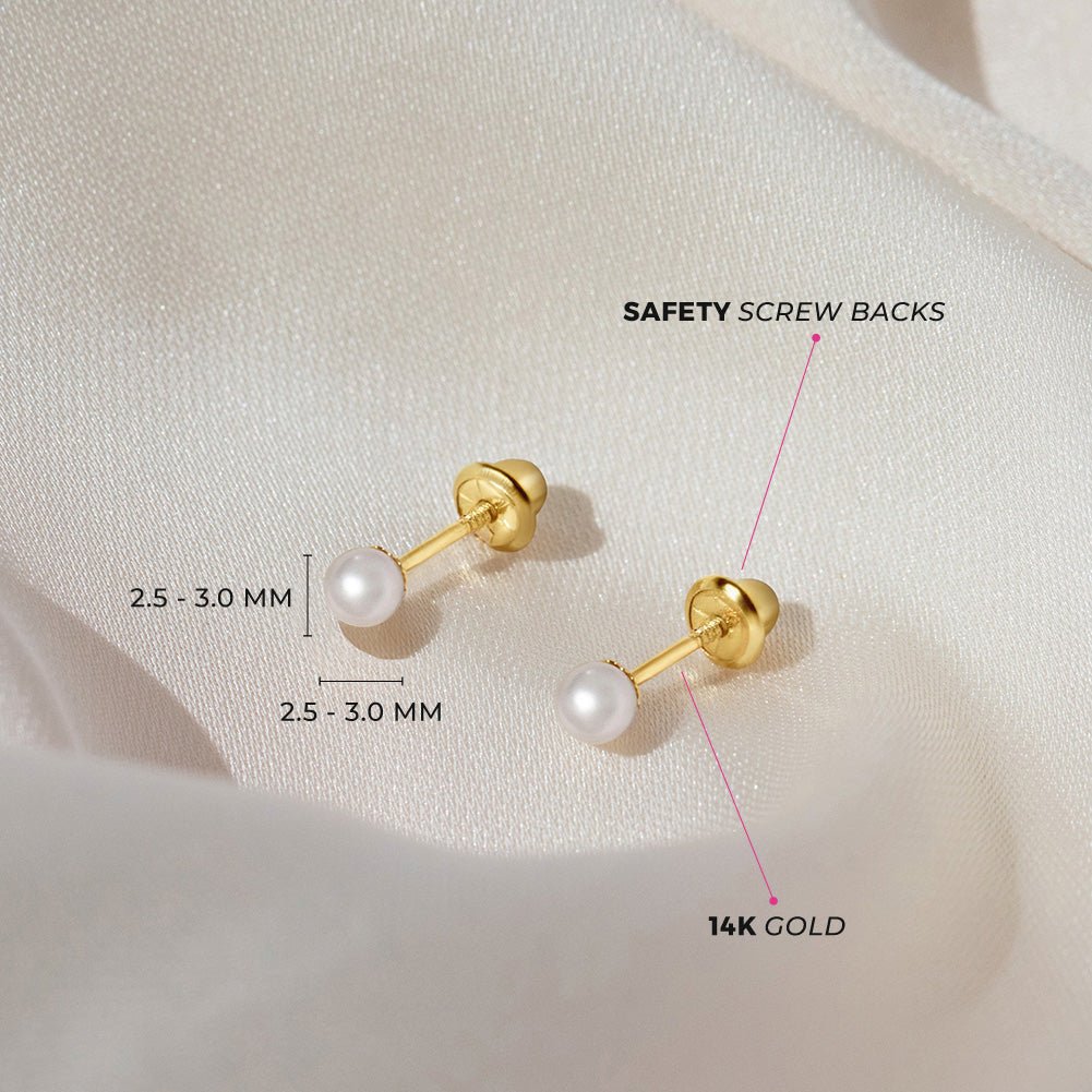 Children's Pearl Earrings - Glaxias