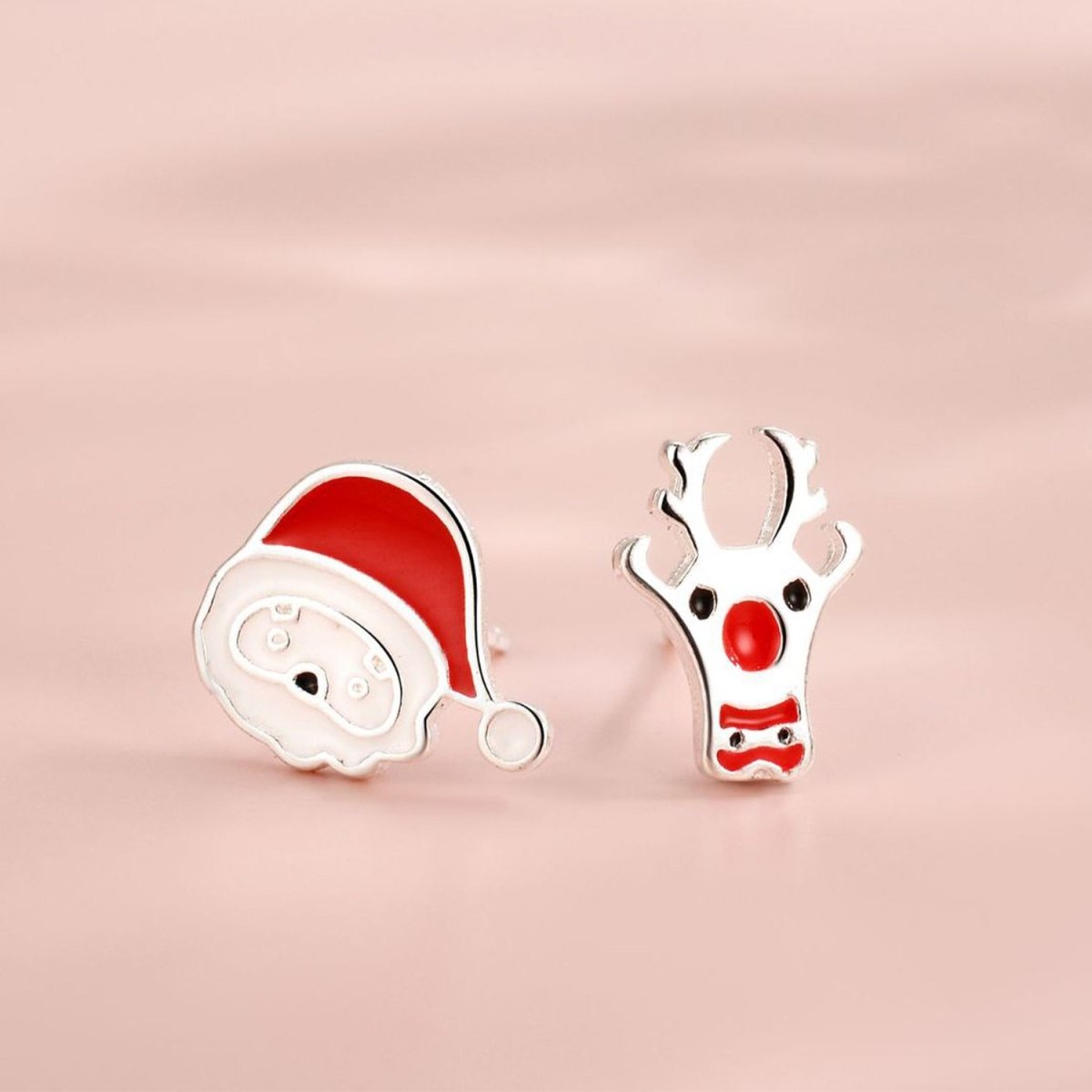 Children's Santa Claus and Rudolph Earrings - Glaxias