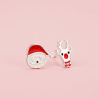 Children's Santa Claus and Rudolph Earrings - Glaxias