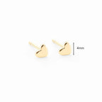 Children's Tiny Heart Stud Earrings - Glaxias