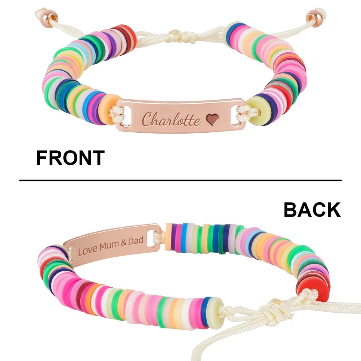 Clay Beads Personalized Baby Girl Name Bracelet - Glaxias