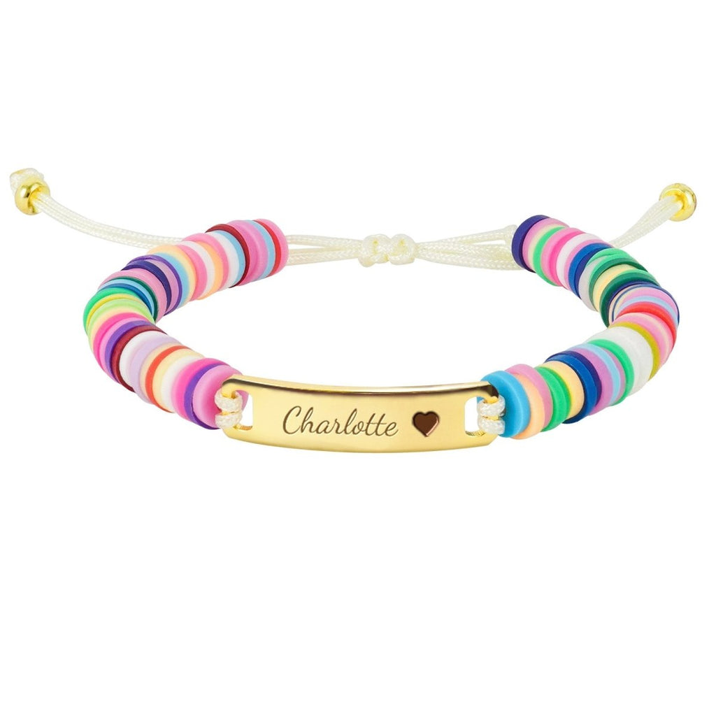 Clay Beads Personalized Baby Girl Name Bracelet - Glaxias