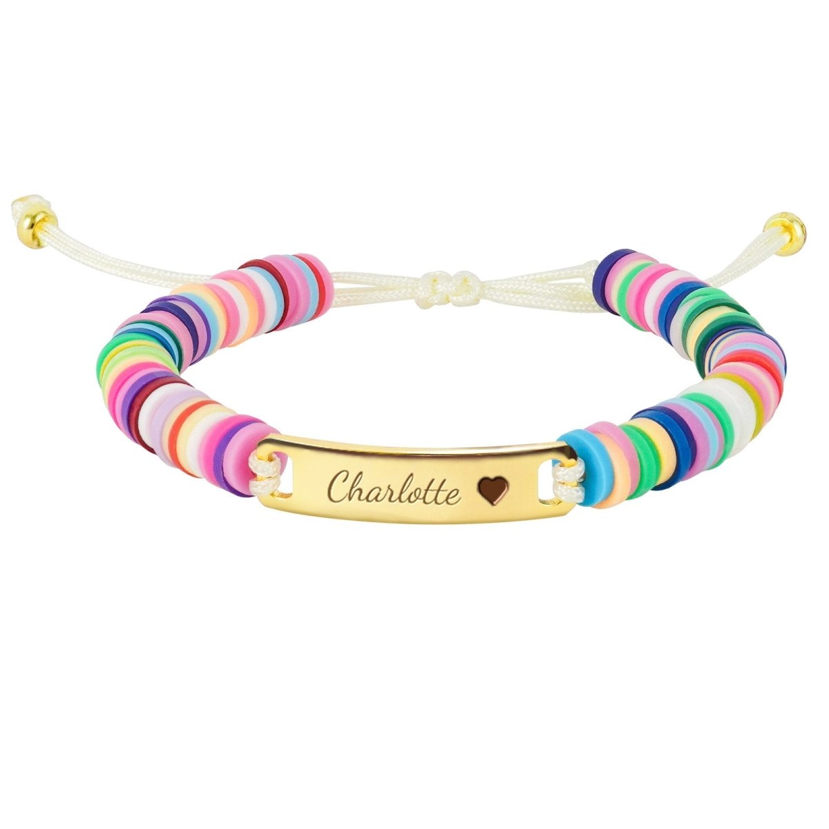 Clay Beads Personalized Baby Girl Name Bracelet - Glaxias