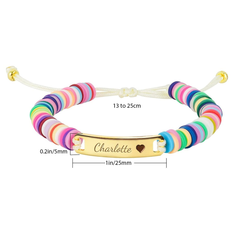 Clay Beads Personalized Baby Girl Name Bracelet - Glaxias