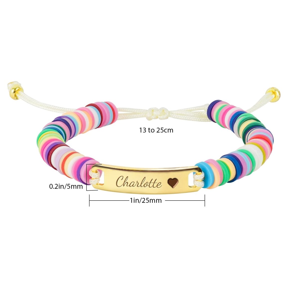 Clay Beads Personalized Baby Girl Name Bracelet - Glaxias