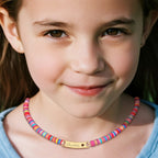 Clay Beads Personalized Baby Girl Name Necklace - Glaxias