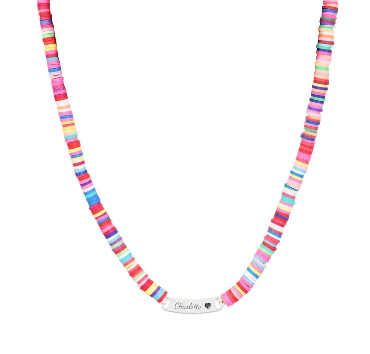 Clay Beads Personalized Baby Girl Name Necklace - Glaxias