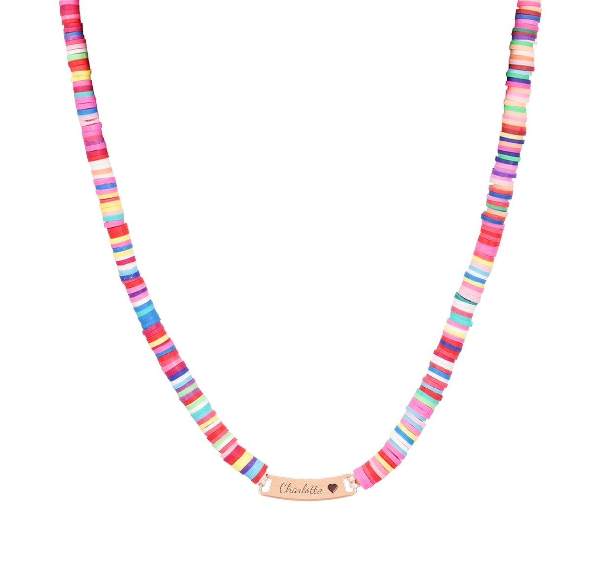 Clay Beads Personalized Baby Girl Name Necklace - Glaxias