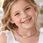 Clay Beads Personalized Baby Girl Name Necklace - Glaxias