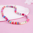 Clay Beads Personalized Baby Girl Name Necklace - Glaxias
