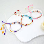 Colorful Hand-Woven Rope Personalized Girl's Name Bracelet - Glaxias