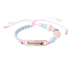 Colorful Hand-Woven Rope Personalized Girl's Name Bracelet - Glaxias