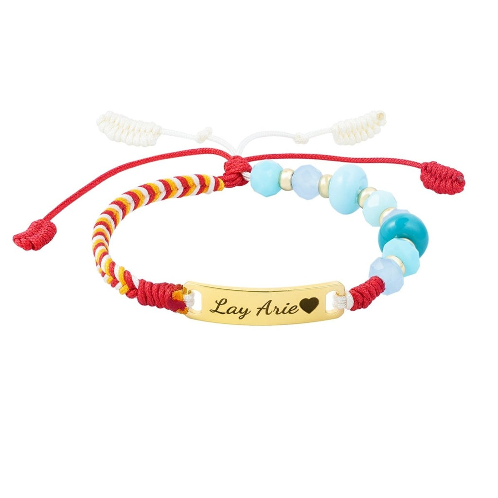 Colorful Hand-Woven Rope Personalized Girl's Name Bracelet - Glaxias