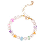 Colorful Letter Beads Personalized Name Pearl Bracelet - Glaxias