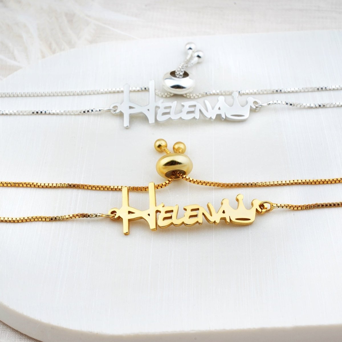 Crown Baby Name Bracelet - Glaxias