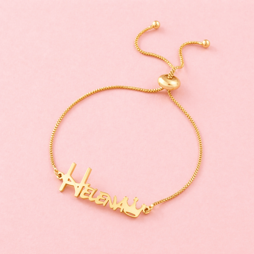 Crown Baby Name Bracelet - Glaxias
