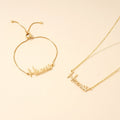 Crown Baby Name Bracelet and Necklace - Glaxias